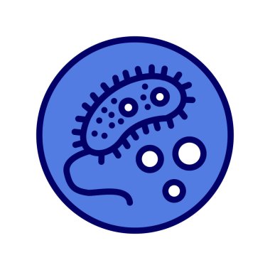 Bakteri virüsünün basit vektör çizimi 