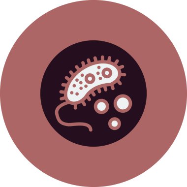 Bakteri virüsünün basit vektör çizimi 