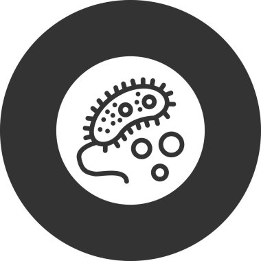 Bakteri virüsünün basit vektör çizimi 