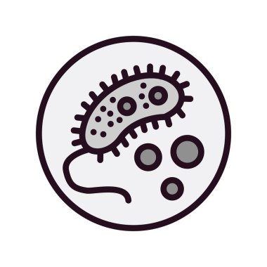 Bakteri virüsünün basit vektör çizimi 