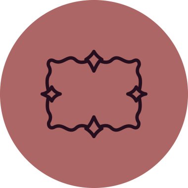 Basit dekoratif vintage çerçeve, vektör illüstrasyonu