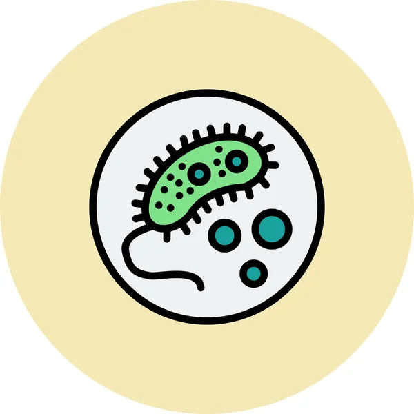 Simple Vector Illustration Bacteria Virus — Stock Vector
