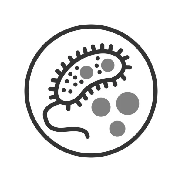 Simple Ilustración Vectorial Del Virus Las Bacterias — Archivo Imágenes Vectoriales