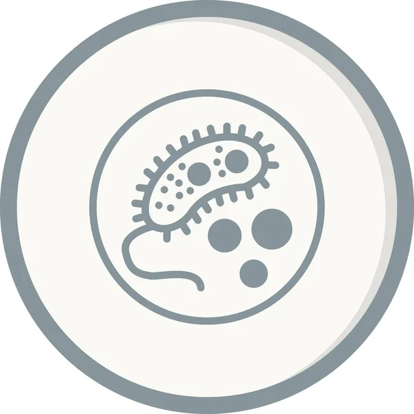 Simple Ilustración Vectorial Del Virus Las Bacterias — Vector de stock
