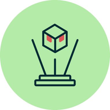 Hologram simgesi, vektör illüstrasyonu 