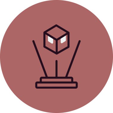 Hologram simgesi, vektör illüstrasyonu 