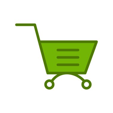 Alışveriş arabası simgesi vektör illüstrasyon grafik tasarımı