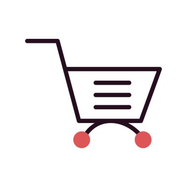 Alışveriş arabası simgesi vektör illüstrasyon grafik tasarımı