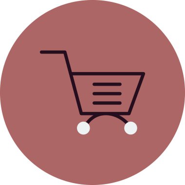 Alışveriş arabası simgesi vektör illüstrasyon grafik tasarımı