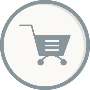 Alışveriş arabası simgesi vektör illüstrasyon grafik tasarımı