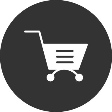 Alışveriş arabası simgesi vektör illüstrasyon grafik tasarımı