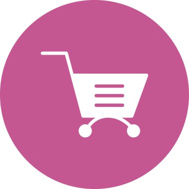 Alışveriş arabası simgesi vektör illüstrasyon grafik tasarımı