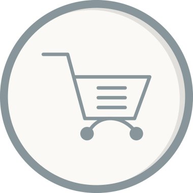Alışveriş arabası simgesi vektör illüstrasyon grafik tasarımı