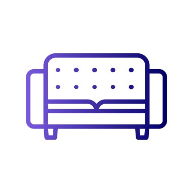 yumuşak kanepe mobilyası, vektör illüstrasyonu