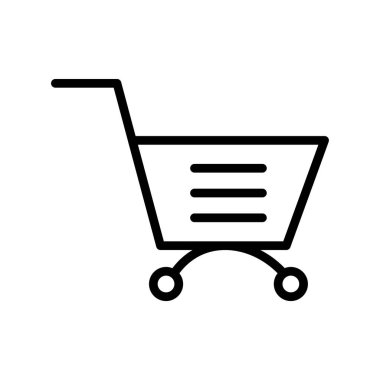 Alışveriş arabası simgesi vektör illüstrasyon grafik tasarımı