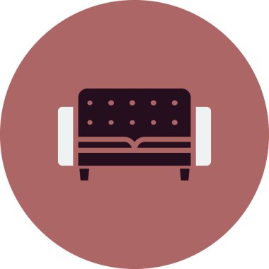 yumuşak kanepe mobilyası, vektör illüstrasyonu