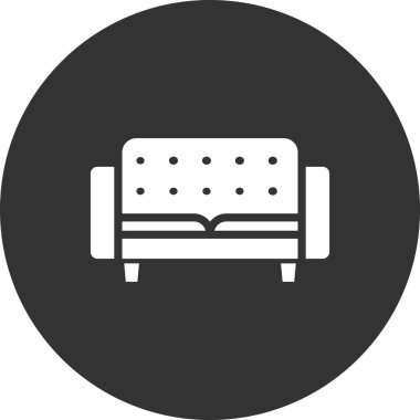 yumuşak kanepe mobilyası, vektör illüstrasyonu