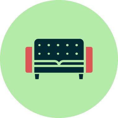 yumuşak kanepe mobilyası, vektör illüstrasyonu