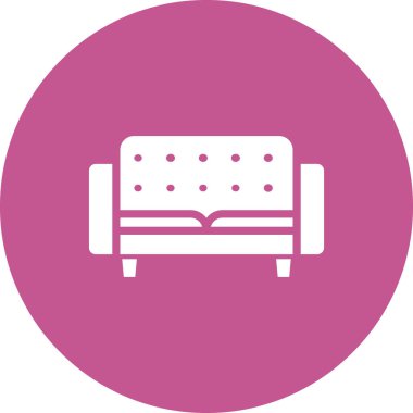 yumuşak kanepe mobilyası, vektör illüstrasyonu