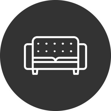 yumuşak kanepe mobilyası, vektör illüstrasyonu