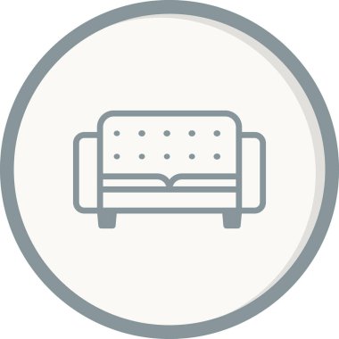 yumuşak kanepe mobilyası, vektör illüstrasyonu