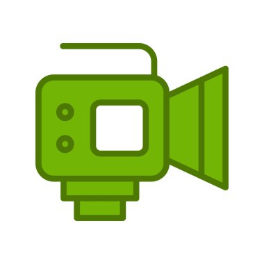 Kamera simgesi vektörü. düz biçim.