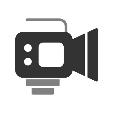 Kamera simgesi vektörü. düz biçim.