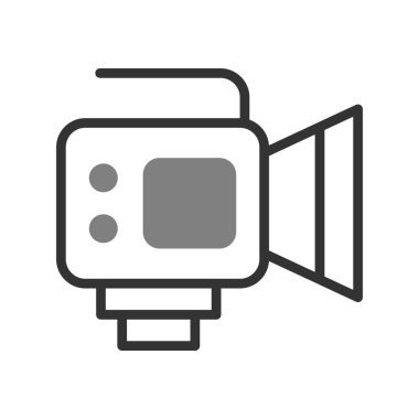 Kamera simgesi vektörü. düz biçim.