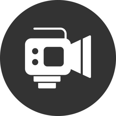 Kamera simgesi vektörü. düz biçim.