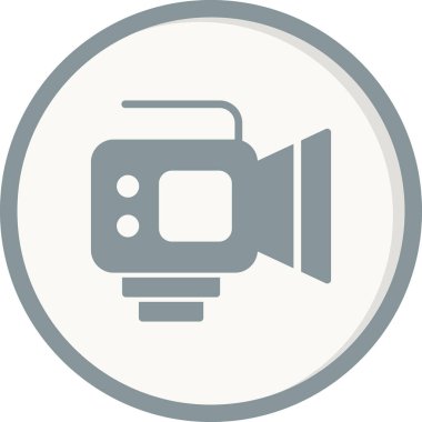 Kamera simgesi vektörü. düz biçim.