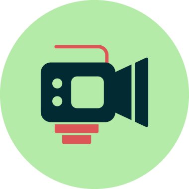 Kamera simgesi vektörü. düz biçim.