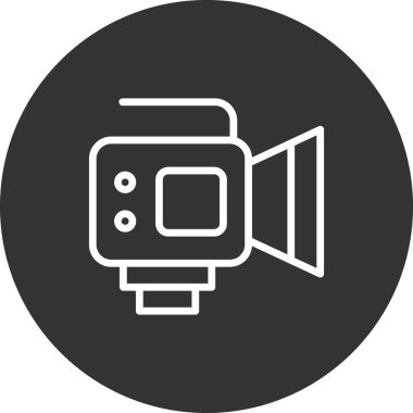 Kamera simgesi vektörü. düz biçim.