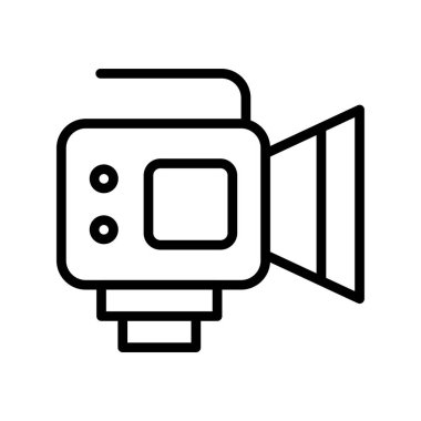 Kamera simgesi vektörü. düz biçim.