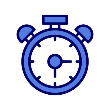 Alarm saati simgesi, vektör illüstrasyonu