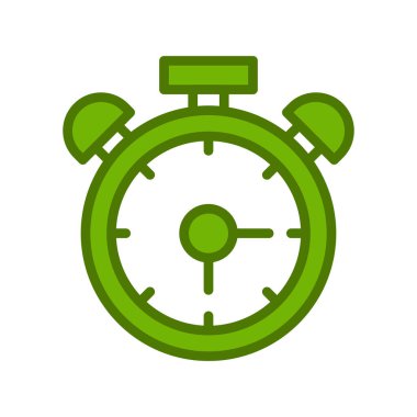 Alarm saati simgesi, vektör illüstrasyonu