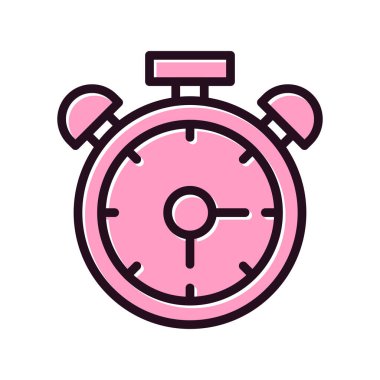 Alarm saati simgesi, vektör illüstrasyonu