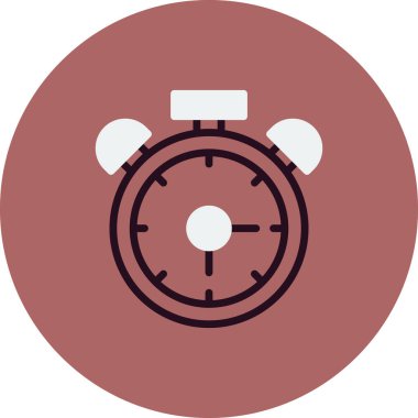 Alarm saati simgesi, vektör illüstrasyonu