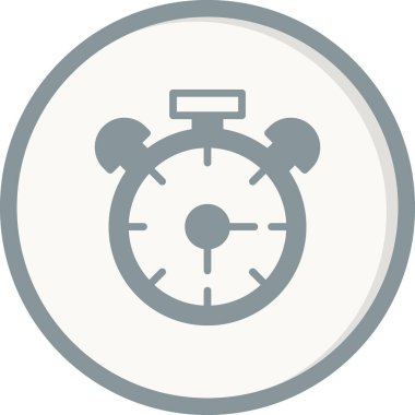 Alarm saati simgesi, vektör illüstrasyonu