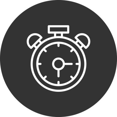 Alarm saati simgesi, vektör illüstrasyonu