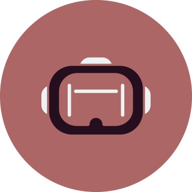 VR Gözlük simgesi, vektör sembolü çizimi