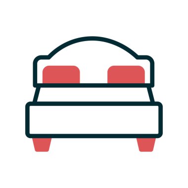 yastıklı yatak vektör simgesi modern basit tasarım