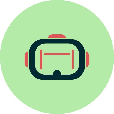 VR Gözlük simgesi, vektör sembolü çizimi