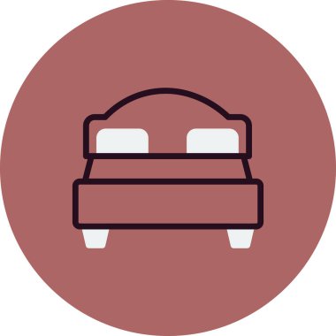 yastıklı yatak vektör simgesi modern basit tasarım