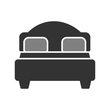 yastıklı yatak vektör simgesi modern basit tasarım