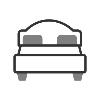 yastıklı yatak vektör simgesi modern basit tasarım