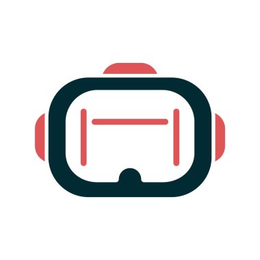 VR Gözlük simgesi, vektör sembolü çizimi