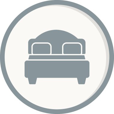 yastıklı yatak vektör simgesi modern basit tasarım
