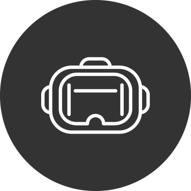 VR Gözlük simgesi, vektör sembolü çizimi