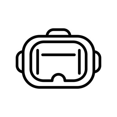 VR Gözlük simgesi, vektör sembolü çizimi