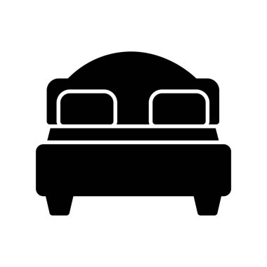yastıklı yatak vektör simgesi modern basit tasarım